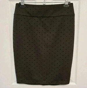 ❤️ Maurices Black Polka-dot Knit Skirt Size  Medium